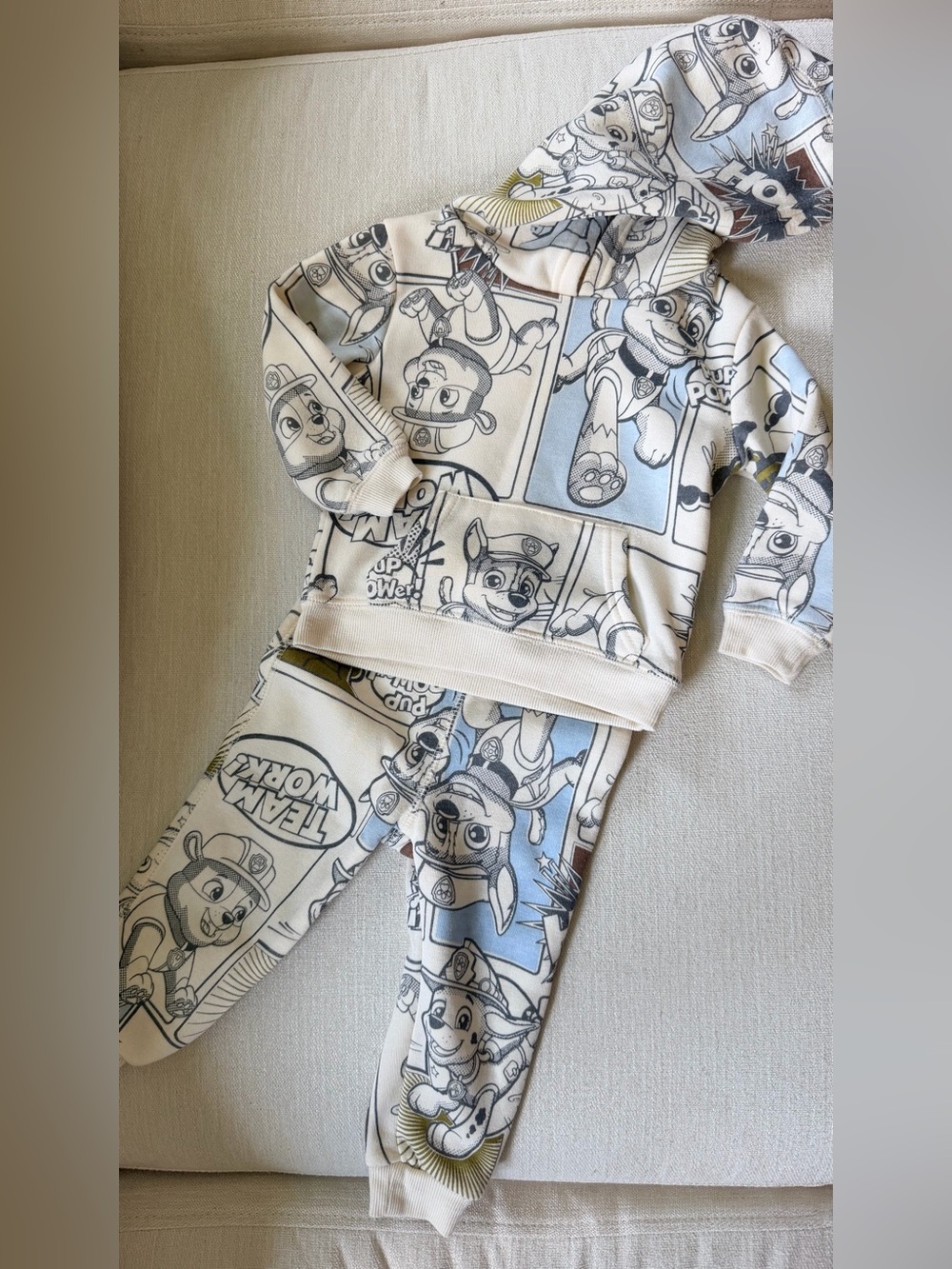 Paw Patrol Cream and Light Blue Hooded Jogger Set